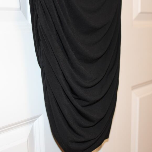 BOSTON PROPER -NWT- Black Cowl Neck Jersey Knit Career Dress | 8 - Picture 7 of 11